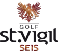 Golf St. Vigil Seis logo with eagle and golf ball
