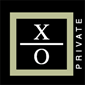 Symbol with X over O, line below, and text private